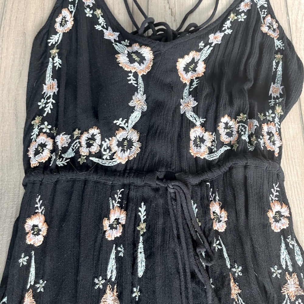 Free People Embroidered black Gauze Dress - Picture 3 of 9